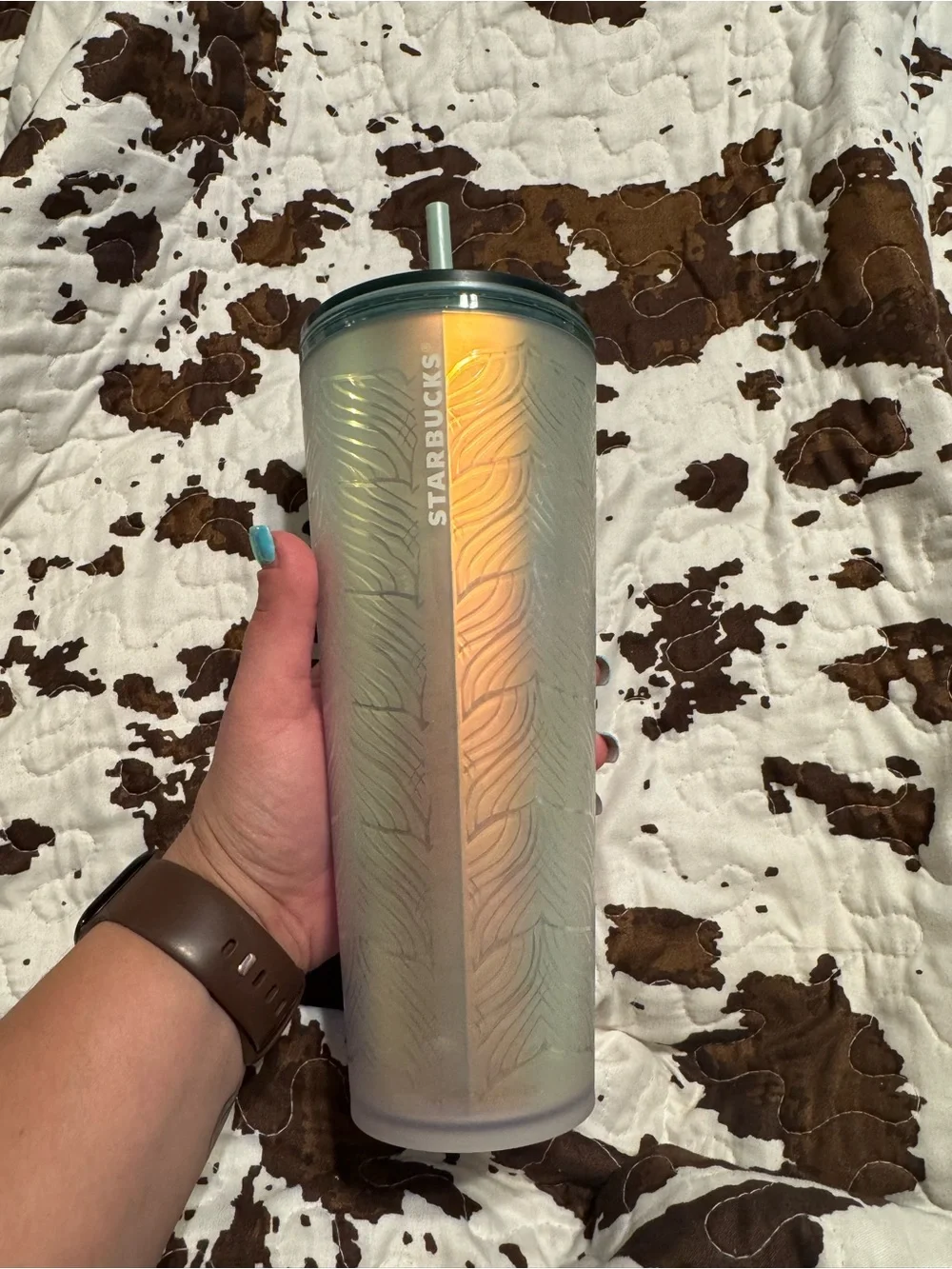 Starbucks Iridescent Pearl Green Ombre Tumbler